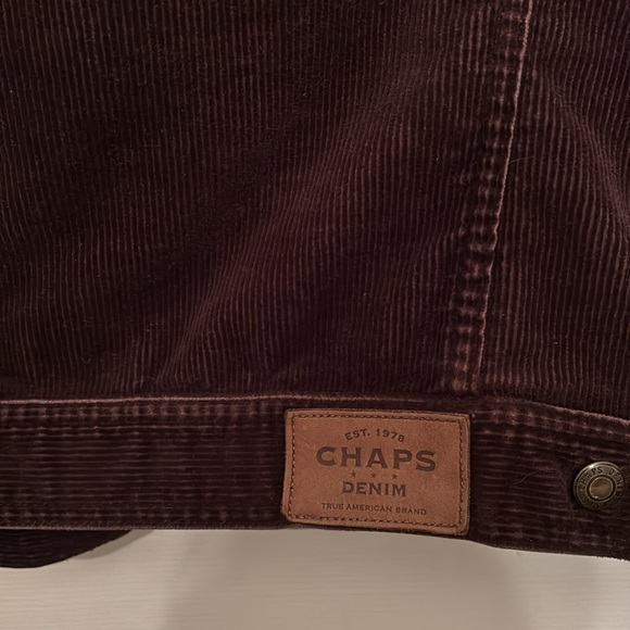 Chaps Denim corduroy brown jacket. Good condition size L. Side pockets - Picture 7 of 8